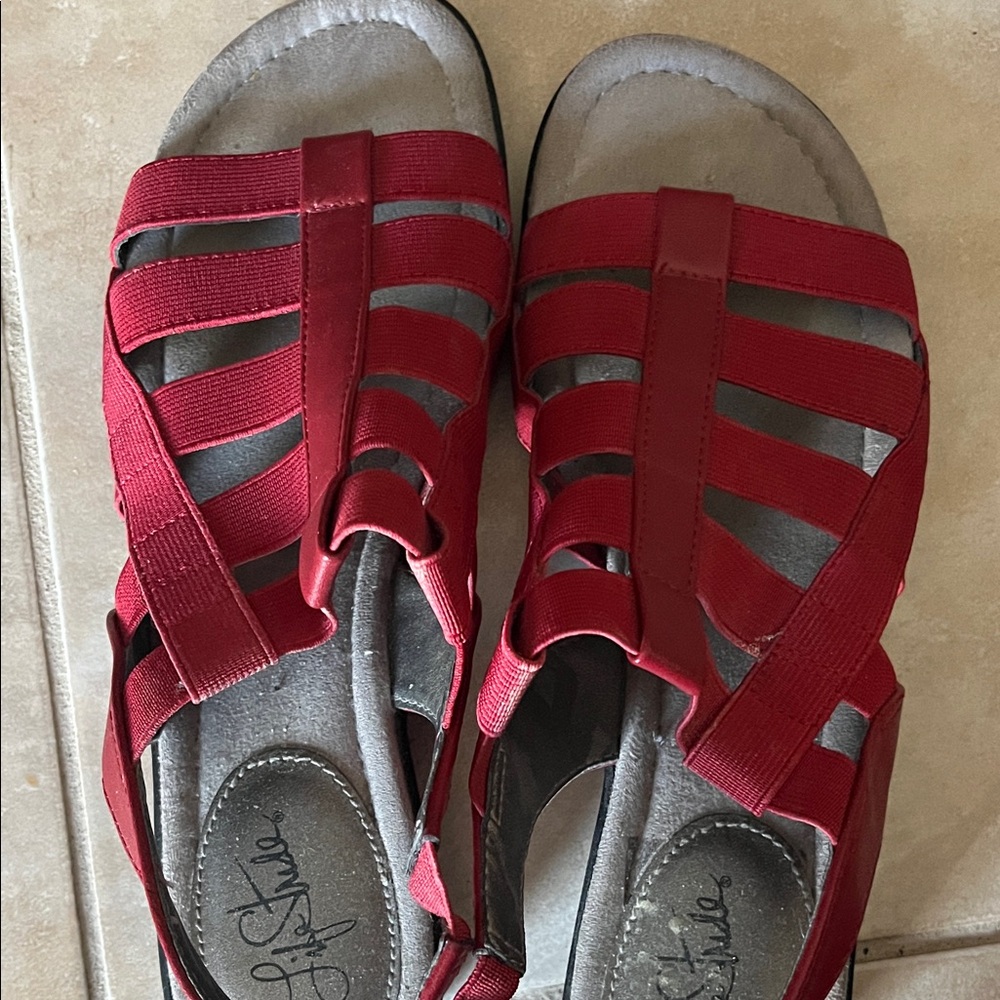 Women’s Red Strappy Sandals